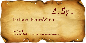 Loisch Szeréna névjegykártya